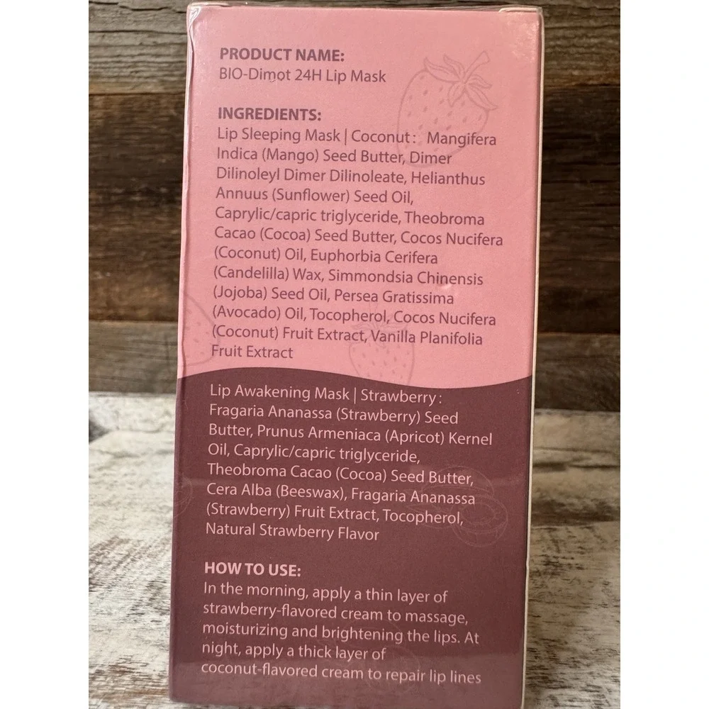 BIO-Dimot 24-Hour‎ Lip Mask Strawberry & Coconut Chrono-Therapy